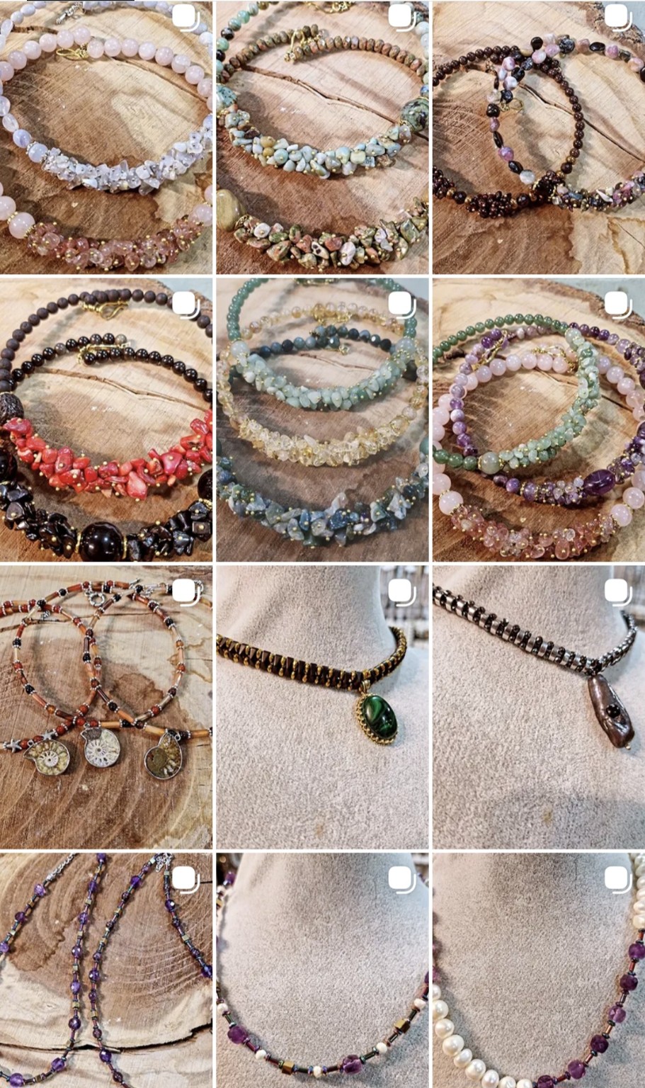 Natural stone bracelets and necklaces